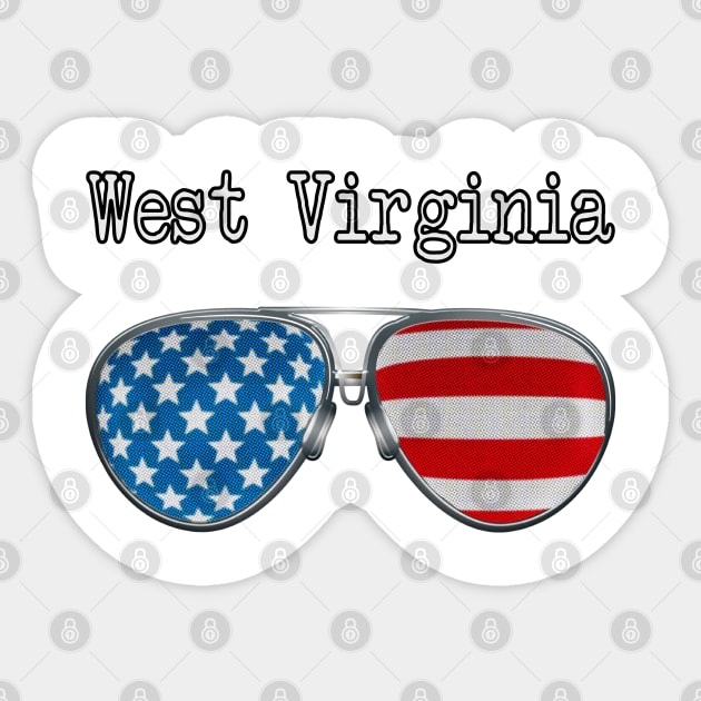 AMERICA PILOT GLASSES WEST VIRGINIA Sticker by SAMELVES